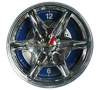 OOTB Reloj de Pared, diseño de llanta con luz Azul LED