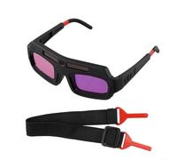Opatiny Gafas de soldadura de oscurecimiento automático sobre gafas graduadas, gafas de seguridad alimentadas por energía solar con lente antivaho UV400 para corte de gas, pantalla DIN11, diseño