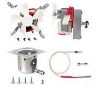 Opatiny Juego de reparación de parrilla de pellets que incluye motor de barrena de 1,6 rpm, ventilador de soplador, para olla de fuego de acero inoxidable e encendedor de varilla (230 V50 HZ2.0 RPM)