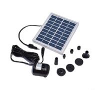 Opatiny Kit de bomba de fuente solar CC con panel de 5 W para características de agua de jardín, baño de pájaros y circulación de estanques, flujo ajustable de hasta 150 l/h
