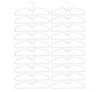 Opatiny Perchas de ropa de cuello corto con ganchos de plástico antideslizantes y eficientes para almacenamiento de armario, organizador multiusos para ahorrar espacio (20 piezas)