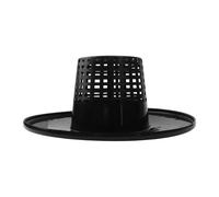 Opatiny Tapa de malla de 6 pulgadas para hidroponía, inserto de copa de red de plástico cubos de 3.5 a 5 galones, drenaje optimizado y aireación de raíces, sistemas de cultivo de agua, color negro
