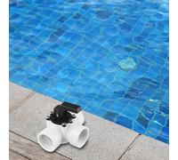 Opatiny Válvula desviadora de piscina de 1.5 pulgadas, 3 vías y spas, PVC con sellos de silicona, presión de trabajo de 150 PSI, color blanco