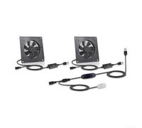 Opatiny Ventilador USB de cine en casa de 80 mm para control inteligente de | Aluminio negro cepillado, marco mecanizado CNC, durabilidad robusta, aspecto moderno y elegante, resistente a la corrosión