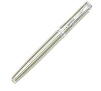 OPAX51 Bolígrafo Retro 68 con cuerpo de acero inoxidable con detalle de clip de solapa | Punta mediana Tinta negra de Gel (0,7 mm) Retro Años 50 y 60 51CH068