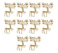 Operitacx 10 Piezas Broche Adorno Chic de Alce Dorado para Navidad de Aleación Diseño Delicado y Multifuncional para Vestido y Accesorios de Mujer en Fiestas