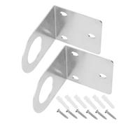 Operitacx 2 Juegos Placa para Colgar el Grifo, Soporte para Grifo de Pared de Acero Inoxidable, Plata, Instalación Fácil, para Cocina y Baño, Soporte de Apoyo para Purificador de Agua
