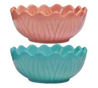 Operitacx 2 Piezas Bandeja de Incienso Diseño de Flor de Loto de Cerámica Resistente al Calor, Soporte Multifuncional para Quemador de Incienso Adecuado para Yoga y Aromaterapia Hogar