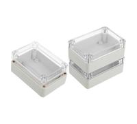 Operitacx 3 Piezas Caja Eléctrica Exterior Caja de Conexiones de Plástico Transparente, Abs, Color Claro, 8,3x5,8cm, Tapa Abatible, Estructura Modular Ampliable, para Electrónica y Módulos
