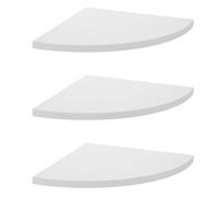 Operitacx 3 Piezas Estante de Esquina en Abanico Blanco de Pared | Tablero Artificial, Diseño Moderno y Sencillo, Organiza Baño, Dormitorio y Rincón de Ducha