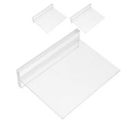 Operitacx 3 Piezas Expositor de Letreros de Mesa T 4x6 Acrílico Doble Cara | Diseño T de Sobremesa, Reemplazo Rápido del Contenido, Estable y Elegante, para Números de Boda y Decoración