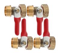 Operitacx 4 mini válvulas de bola - Válvula de cierre metálica de 1/2 pulgada con rosca hembra y macho para tuberías de agua o gas - Accesorios de plomería para conector de manguera neumática de
