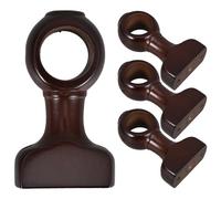 Operitacx 4 Piezas Soportes para Barra de Cortina de Madera Decorativos Soporte Central de Montaje Rápido Compatible con Varillas de Diseño Ahorrador de Espacio para Sala de Estar y