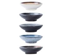 Operitacx 5 Piezas Plato de Cerámica, Pequeño y Bonito, Estilo Simple | Cerámica, Acabado Fino y Color Brillante, Adecuado para Mesa de Comedor y Uso Diario Color Aleatorio