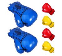 Operitacx 6piezas Globos de Boxeo de Foil Coloridos Decoración Resistente para Fiestas Temáticas de Lucha y Cumpleaños Infantiles Guantes Inflables Rojo Amarillo y Azul para Eventos