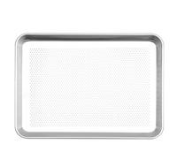 Operitacx Aleación de Aluminio, Resistente a Manchas y Fácil de Limpiar Bandeja Rectangular para Hornear Adecuado para Hacer Pizza y Hornear Pasteles