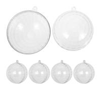 Operitacx Cajas de Obsequio Transparentes Colgantes 5 Piezas, Bola de Discoteca Decorativa de 8 Cm, Porta Dulces para Bodas y Fiestas, Caja Multifuncional para Decoración Festiva