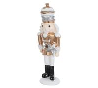 Operitacx Cascanueces de Resina Dorado Diseño de Soldado, Ligero y Estable para Decoración Navideña en Fiestas y Hogar, Estilo Clásico y Artesanal