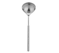Operitacx Cuchara Sopera Resistente al Óxido y Segura para Cocinar y Servir Hogar de Acero Inoxidable con Mango Largo y Base Redonda