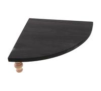Operitacx Estante de Esquina de Madera Forma de Abanico en Color Negro, Multifuncional Fácil Acceso para Encimeras de Cocina o Soporte para Pasteles en Ocasiones Obsequios