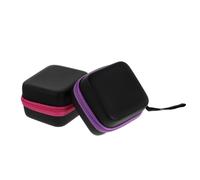 Operitacx Estuche de Viaje Eva Resistente para 7-8 Botellas de Aceites Esenciales 5ml Cremallera Morada y Rosa, Organizador Portátil para Almacenamiento y Transporte Seguro Color Aleatorio
