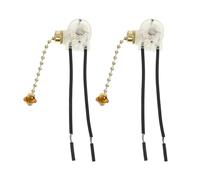 Operitacx Interruptor De Cadena De Tracción Para Lámparas De Techo Y Ventiladores Juego De 2 Interruptores De Luz Con Cordón Para Mesa Pared Fácil Instalación