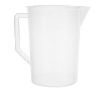 Operitacx Jarra Medidora para Medir Líquidos de Plástico Blanco de 3000ml Superficie Graduada en Cocina y Taller