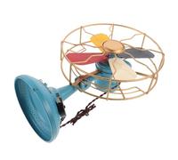 Operitacx Modelo de Ventilador de Escritorio Retro Vintage de Hierro Diseño Elegante y Decoración Vintage Adecuado para Celebración Verano y Ambiente Único