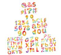 Operitacx Papel de Letras Alfabeto para Tablón de Anuncios Corte en Formas Bonitas, 72 Piezas para Decoración de Aula y Proyectos DIY