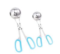 Operitacx Pinzas Diseño en Forma de Tijera de para Albóndigas 2piezas Acero Inoxidable Práctico y Conveniente para Cocina en Casa