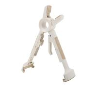 Operitacx Pinzas para Cocina de Silicona y Plástico Beige Agarre Ergonómico Antideslizante y Alta Resistencia al Calor para Servir y Uso en Microondas