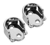 Operitacx Soporte para Barra de Cortina de Ducha Base de Flange Reforzada, Diseño Abierto de 22 Mm, Paquete de 2 Piezas para Fijación Lateral y Soporte Resistente