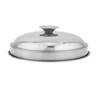 Operitacx Tapa de Acero Inoxidable Redonda para Vaporera de 16cm con Aislamiento Térmico y Cierre Seguro de Vapor para Cocina Diaria y Preparación de Alimentos