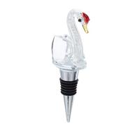 Operitacx Tapón de Botella de Cristal Forma de Cisne Rojo, Sellado Hermético y Reutilizable, Material de Aleación de Zinc y Goma para Botellas de Vino en Celebraciones y Bodas