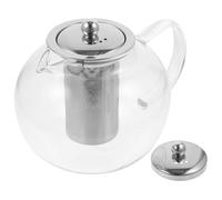 Operitacx Tetera de Vidrio Resistente al Calor Capacidad Grande de 1300ml con Filtro de Acero Inoxidable y Tapa para Infusiones y Té Suelto en Casa