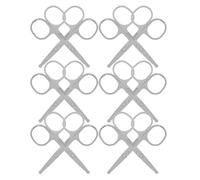 Operitacx Tijeras para Tareas Delicadas 12 Pequeñas para Laboratorio de Acero Inoxidable Punta Redonda y Puntiaguda, Ligeras y Portátiles y Recolección de Muestras en Escuelas