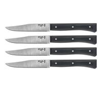 Opinel Set de 4 Cuchillos de Mesa Facette Slate Gris Silbido de Yatagán La de 11 cm de Hoja de Acero Inoxidable