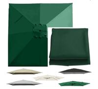 OPOLDBDMAC Cubierta De Repuesto para Sombrilla Cuadrada 3x3m 2.5x2.5m, Toldo De Repuesto para Sombrilla De Patio, 8 Varillas, Protección UV Sombrilla Tela(Green,2.5x2.5m/8.2x8.2ft)