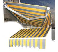 OPOLDBDMAC Tela De Repuesto para Toldo, Tela Toldo De Recambio, Toldo De Repuesto De Jardín Recambio Toldo De Lona Paño De Repuesto Amarillo Raya(Yellow,(12x8ft) 3.6X2.4M)