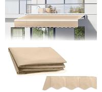 OPOLDBDMAC Tela De Repuesto Verde Para Toldo De Jardín , Recambio De Tela Para Toldo Exterior Toldo De Repuesto De Ventanas Tela Toldo Repuesto Para Al Aire Libre (Sin Estructura)(Khaki,(15x6.5ft)4.6X
