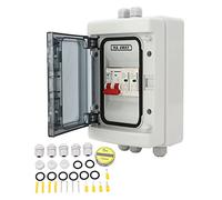 OPPWONG Caja de Distribución Impermeable del Disyuntor 500V Ip65 de DC | Carcasa para PC, Uso en Interiores y Exteriores, Energía Solar Fotovoltaica, Conexión a Red Fuera de la Red, Junta M18,