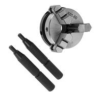 OPPWONG K01 50 Portabrocas Manual de Desplazamiento de 50 Mm, Mini Portabrocas de 3 Mordazas de Acero de Alta Dureza, para Carpintería con Alto Centrado, Ideal para Metales No Ferrosos