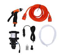 OPPWONG Kit de Bomba de Lavado a Presión Eléctrica Portátil de 12V, Pistola de Lavado de Coche Inteligente de 100W con Función de Parada de Arranque Automático para Limpieza de Vehículos