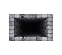 Optical Illusion Rug | 3D Hole Carpet For Birthday Holiday New Year Party | 31.5 X 19.7 Inch Non-Slip Quick Dry Home Decor | Eve Entryway Living Room Bedroom Hallways Home Decor Carpet