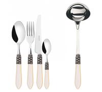 OPTICAL: Juego de cubiertos de plata envejecida, set de 49 piezas, caja tipo "Gallery", marca Casa Bugatti