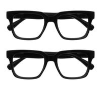OPULIZERA Gafas de Lectura de Bloqueo de Luz Azul para hombre y mujer, Lentes Antirreflectante y Antideslumbrante, Protección UV, Pacquete de 2 Negro +2,50