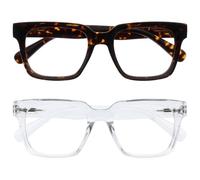 OPULIZERA Gafas de Lectura de Bloqueo de Luz Azul para hombre y mujer, Lentes Antirreflectante y Antideslumbrante, Protección UV, Pacquete de 2 Marrón Claro +2,50