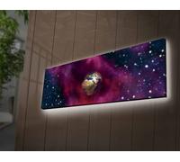 Opviq, 3090NASA-LED4302, Bunt, cuadros sobre lienzo, 30 x 90 cm, 100% lienzo de gamuza