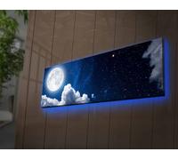 Opviq, 3090NASA-LED4308, Bunt, cuadros sobre lienzo, 30 x 90 cm, 100% lienzo de gamuza