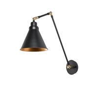 Opviq Aplique de pared Berceste 7956, negro/dorado, altura 56 cm
